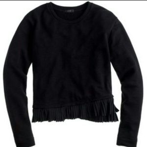 J. Crew sweater w bottom ruffle sz small